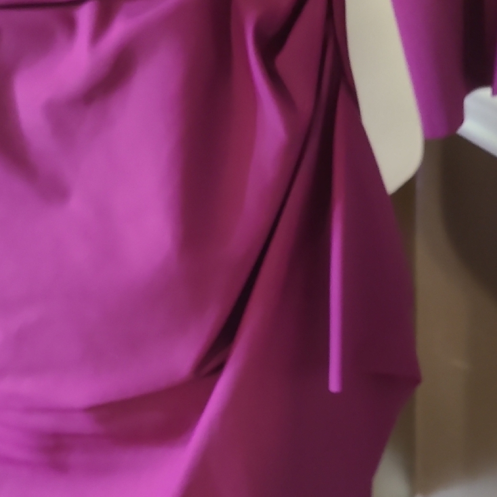 Alex Evenings Magenta Asymmetrical Dress - Picture 4 of 4